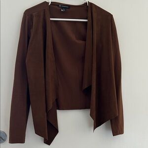 INC International Concepts Brown Draped Blazer